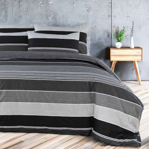 Σετ Παπλωματοθήκη Υπέρδιπλη Grego Grey 3Τμχ 230X240 Espree