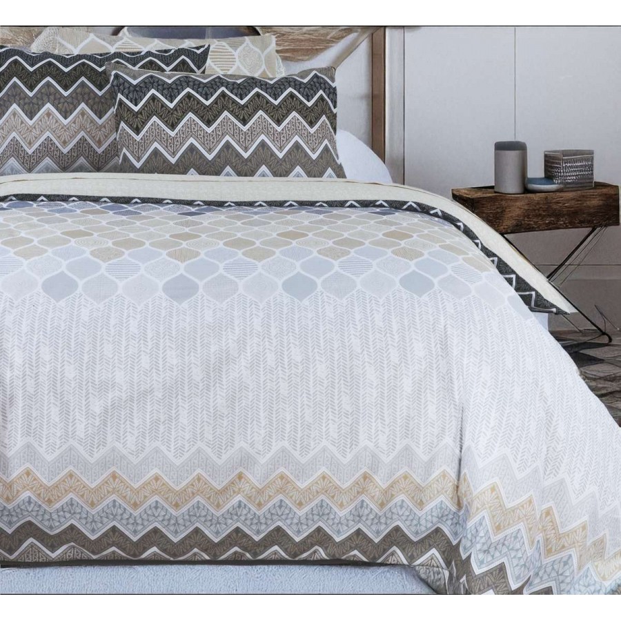 Σετ Παπλωματοθήκη Υπέρδιπλη Kiris Beige 3Τμχ 230X240 Espree Σετ Παπλωματοθήκη Υπέρδιπλη Kiris Beige 3Τμχ 230X240 Espree
