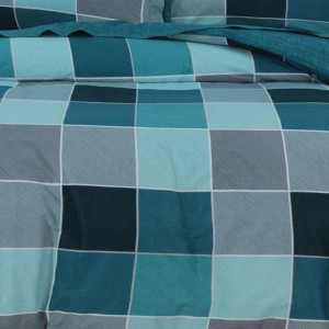 Σετ Παπλωματοθήκη Υπέρδιπλη Naty Blue 3Τμχ 230X240 Espree