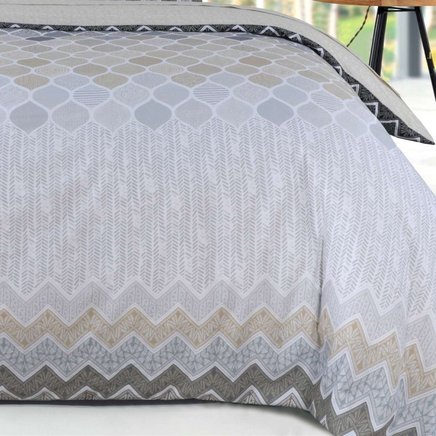 Σετ Σεντόνια Διπλά Geo Beige 4Τμχ 200X270 Espree Σετ Σεντόνια Διπλά Geo Beige 4Τμχ 200X270 Espree