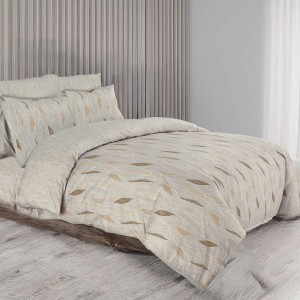 Σετ Σεντόνια King Size Cypres Beige 4Τμχ Με Λάστιχο 180X200+35 Espree