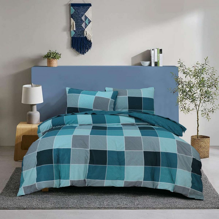 Σετ Σεντόνια King Size Naty Blue 4Τμχ 280X270 Espree Σετ Σεντόνια King Size Naty Blue 4Τμχ 280X270 Espree