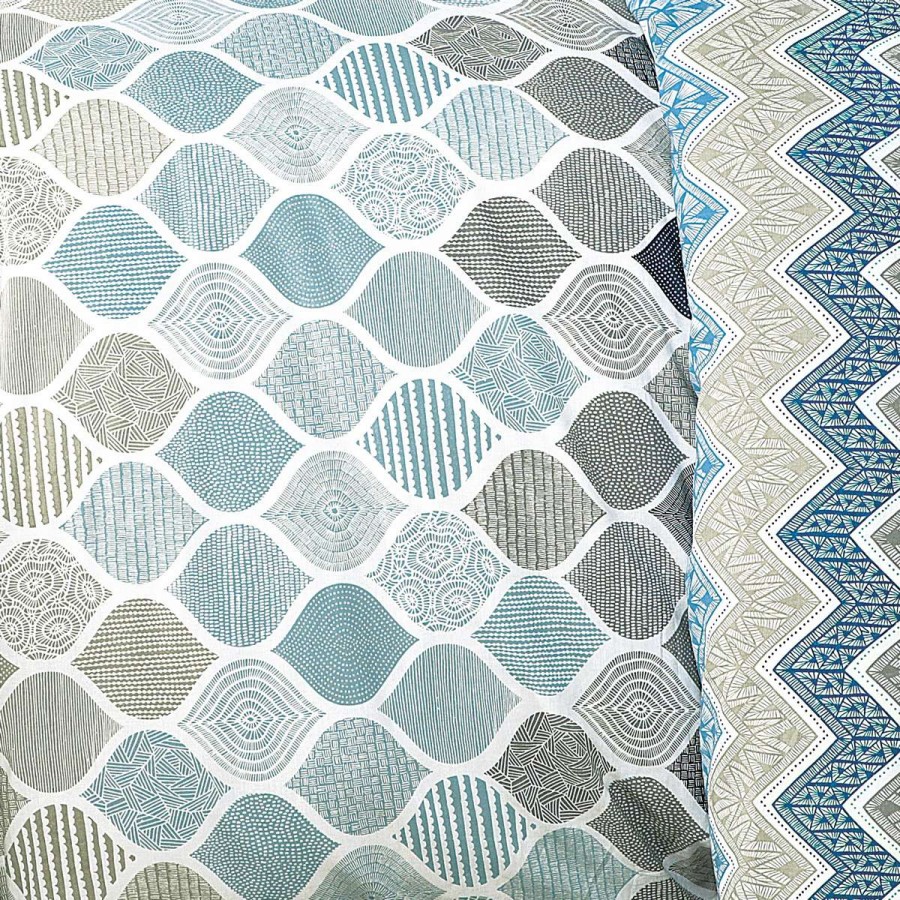 Σετ Σεντόνια Μονά Geo Blue 3Τμχ Με Λάστιχο 100X200+35 Espree Σετ Σεντόνια Μονά Geo Blue 3Τμχ Με Λάστιχο 100X200+35 Espree