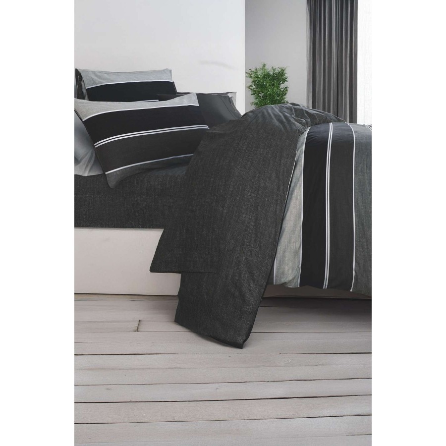 Σετ Σεντόνια Μονά Grego Grey 3Τμχ Με Λάστιχο 100X200+35 Espree