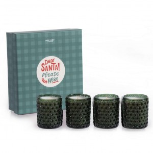 Χριστουγεννιάτικο Αρωματικό Κερί Dear Santa 4Τμχ Green 70 gr Nef-Nef