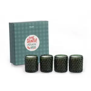 Χριστουγεννιάτικο Αρωματικό Κερί Dear Santa 4Τμχ Green 70 gr Nef-Nef