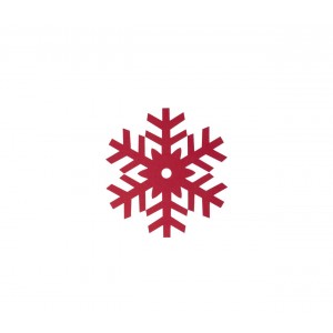 Χριστουγεννιάτικο Σουβέρ Felt Snow Flake 4Τμχ Red 10X10 Nef-Nef