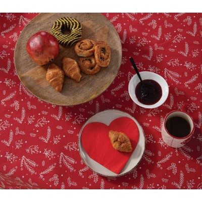 Χριστουγεννιάτικο Τραπεζομάντηλο Winter Mood Red 140X140 Nef-Nef