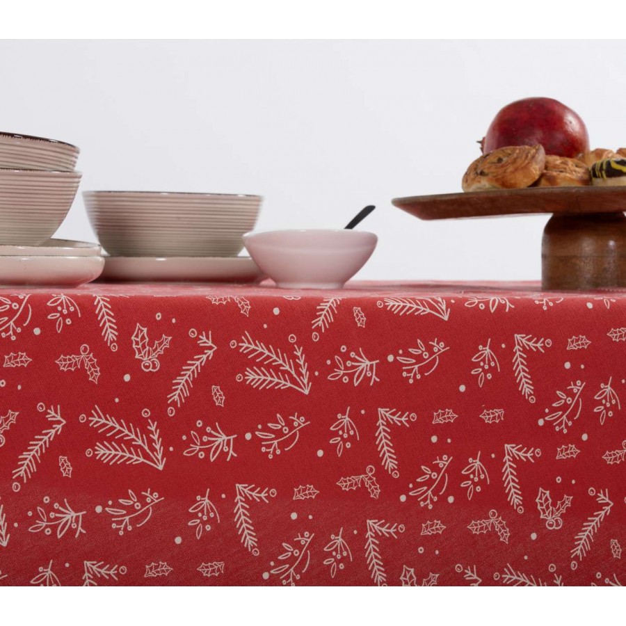 Χριστουγεννιάτικο Τραπεζομάντηλο Winter Mood Red 140X140 Nef-Nef