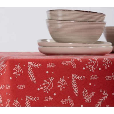 Χριστουγεννιάτικο Τραπεζομάντηλο Winter Mood Red 140X140 Nef-Nef