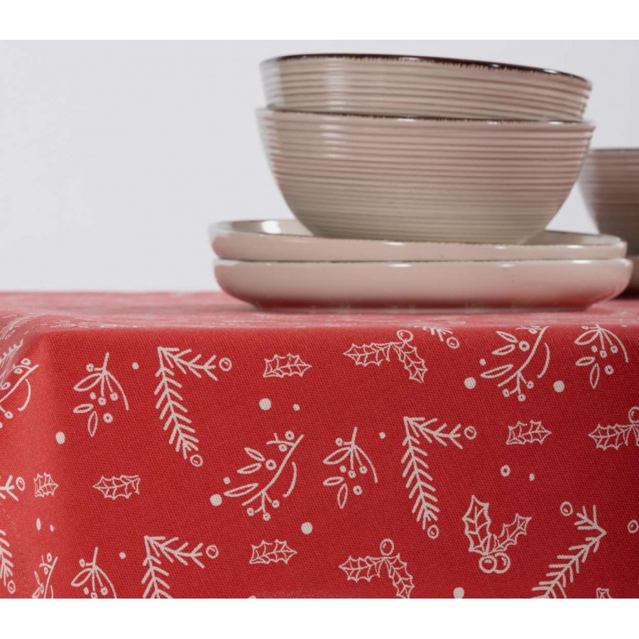 Χριστουγεννιάτικο Τραπεζομάντηλο Winter Mood Red 140X140 Nef-Nef