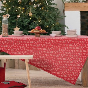 Χριστουγεννιάτικο Τραπεζομάντηλο Winter Mood Red 140X140 Nef-Nef
