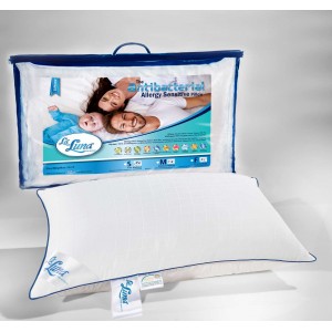 Μαξιλάρι Ύπνου Antibacterial Μέτριο Λευκό 50X70 Laluna
