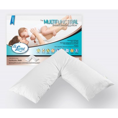 Μαξιλάρι Εγκυμοσύνης Multifunctional Μέτριο Λευκό 75X36 Laluna
