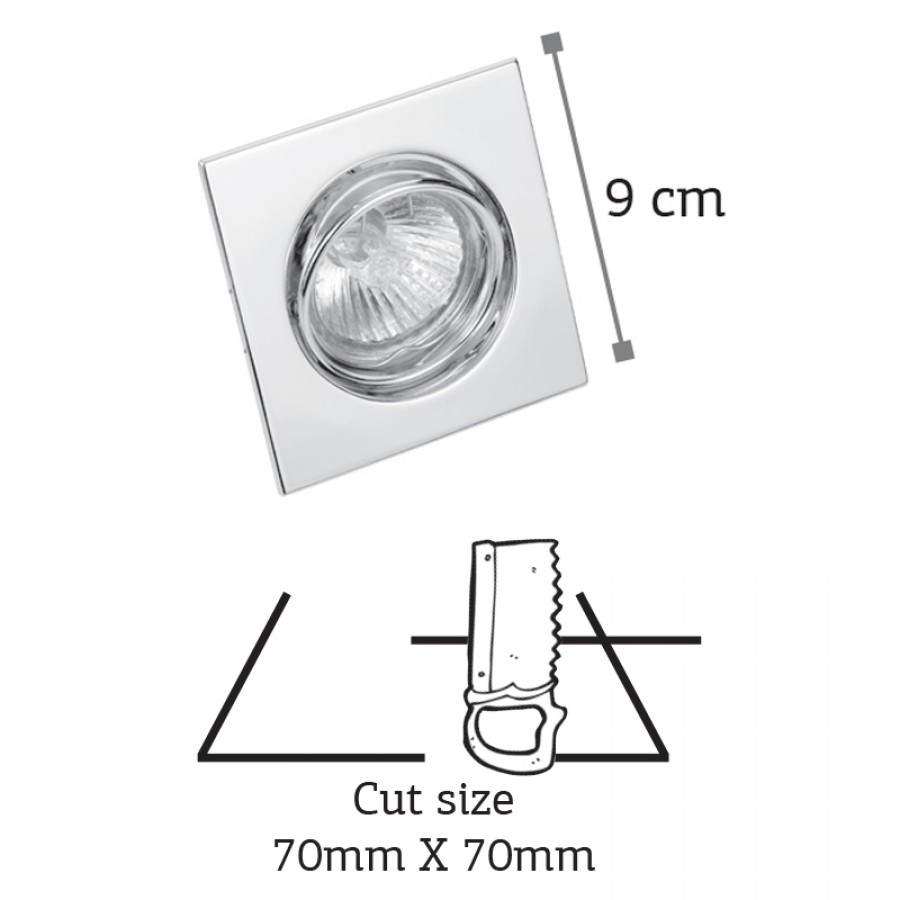 InLight Χωνευτό σποτ από λευκό μέταλλο 1XGU10 D:9cm (43278-Λευκό)