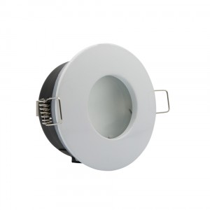 InLight Χωνευτό σποτ από λευκό μέταλλο 1XGU10 IP44 D:8cm (Χ0008-WH)