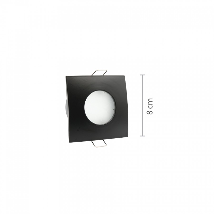 InLight Χωνευτό σποτ από λευκό μέταλλο 1XGU10 IP44 D:8cm (Χ0009-WH)