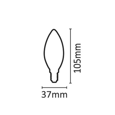 InLight E14 LED C37 5,5watt 3000K Θερμό Λευκό (7.14.05.13.1)