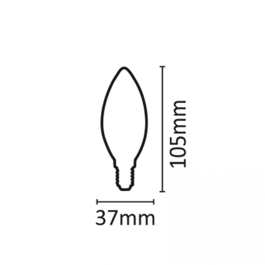 InLight E14 LED C37 5,5watt 3000K Θερμό Λευκό (7.14.05.13.1)