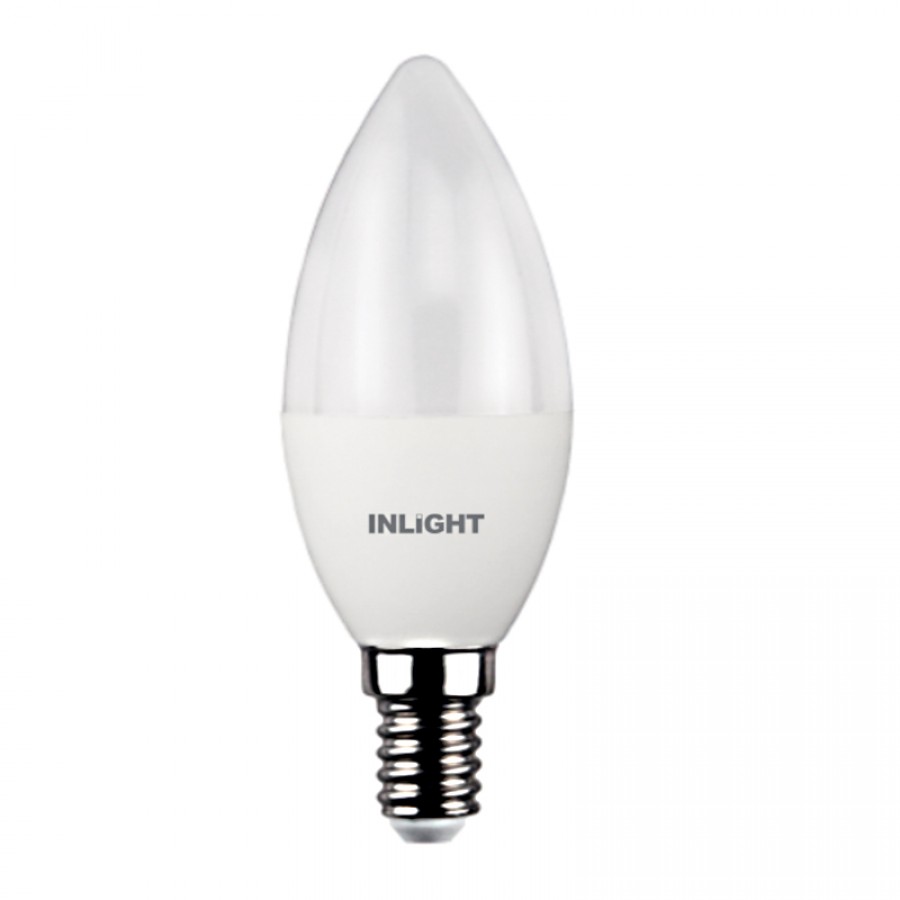 InLight E14 LED C37 5,5watt 3000K Θερμό Λευκό (7.14.05.13.1)