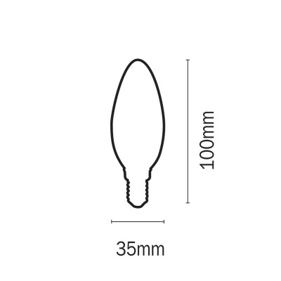 InLight E14 LED Filament C35 5watt Dimmable (7.14.05.16.1)