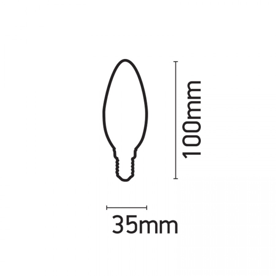 InLight Ε14 LED Filament C35 5watt Dimmable με μελί κάλυμμα (7.14.05.20.1 )