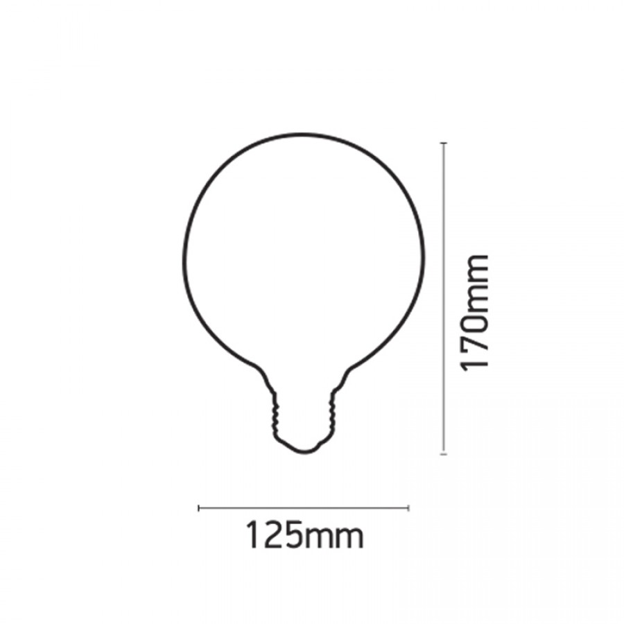 InLight Ε27 LED Filament G125 10watt με μελί κάλυμμα (7.27.10.28.1)