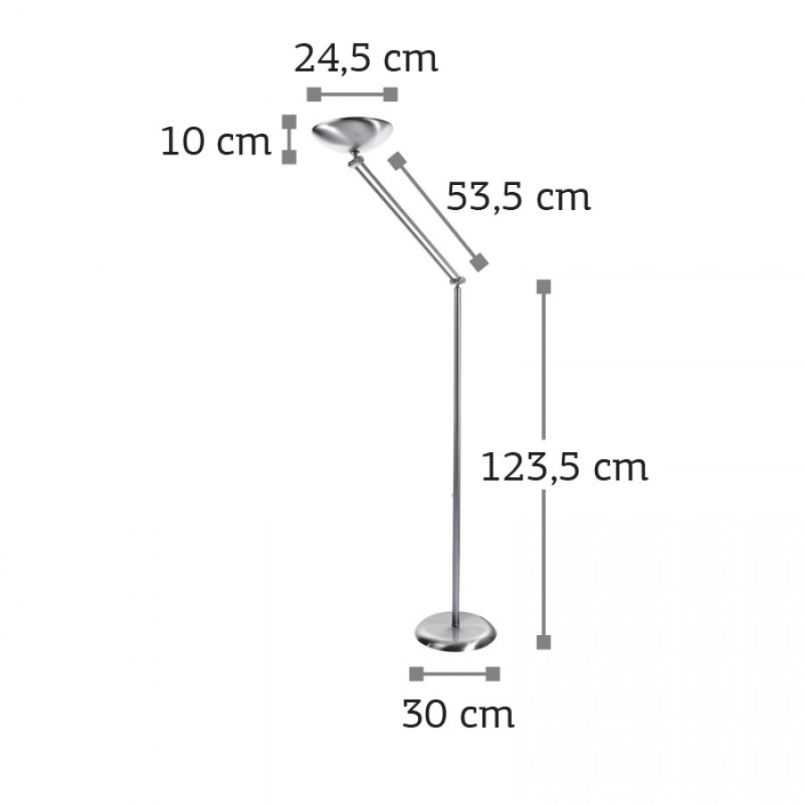 InLight Επιδαπέδιο φωτιστικό από όξυνε μέταλλο 1XR75 D:187cm (45017-Χρυσοτηρίου-Οξυντέ)