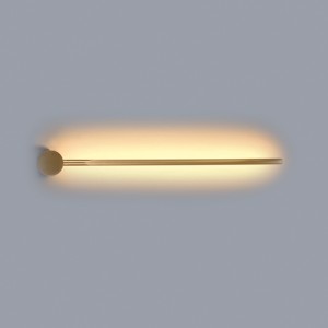 InLight Επιτοίχιο φωτιστικό LED 7W 3000K από χρυσαφί μέταλλο D:60cm (43015-GL)