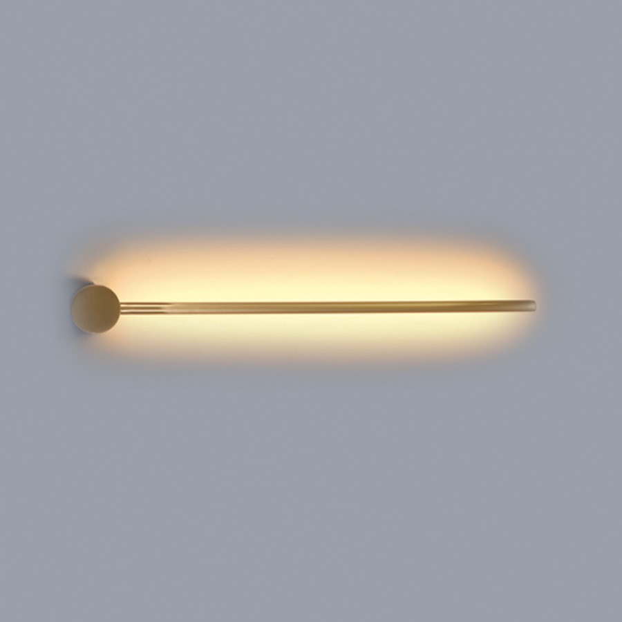 InLight Επιτοίχιο φωτιστικό LED 7W 3000K από χρυσαφί μέταλλο D:60cm (43015-GL)