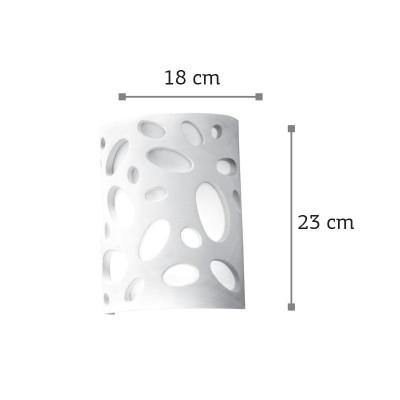 InLight Επιτοίχιο φωτιστικό λευκό από γύψο 1XE14 D:18cm (43343)