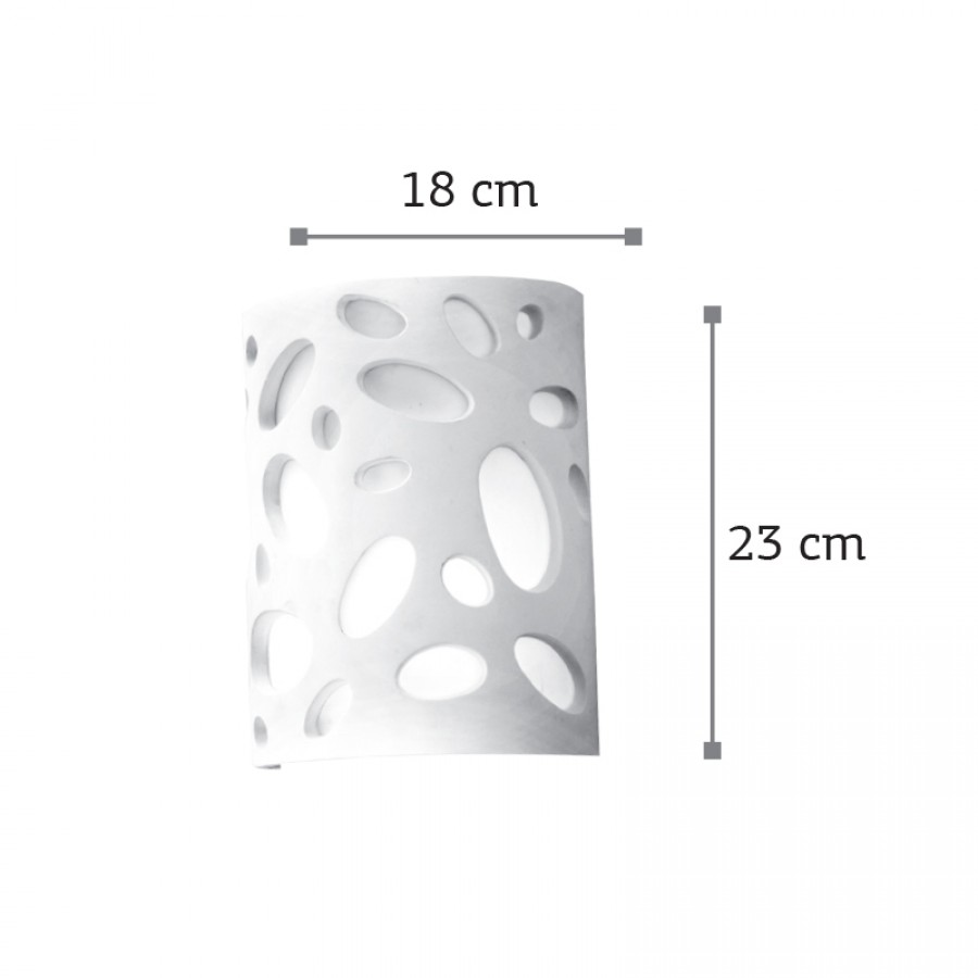 InLight Επιτοίχιο φωτιστικό λευκό από γύψο 1XE14 D:18cm (43343)
