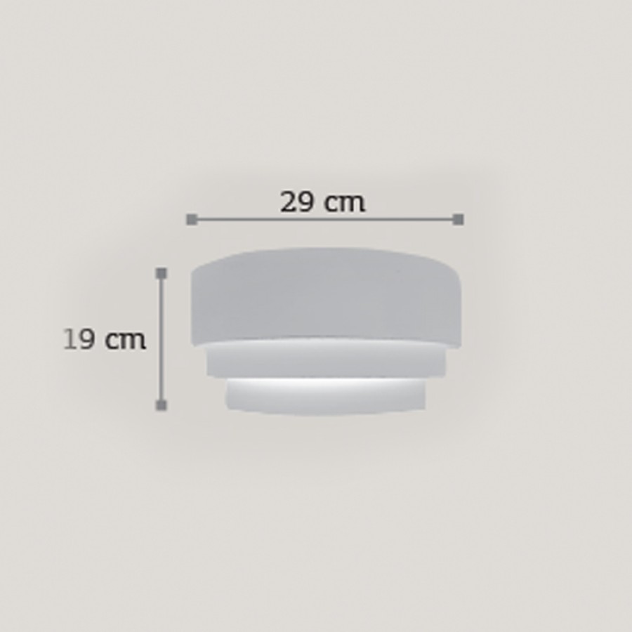 InLight Επιτοίχιο φωτιστικό λευκό από γύψο 1XE14 D:29cm (43388)