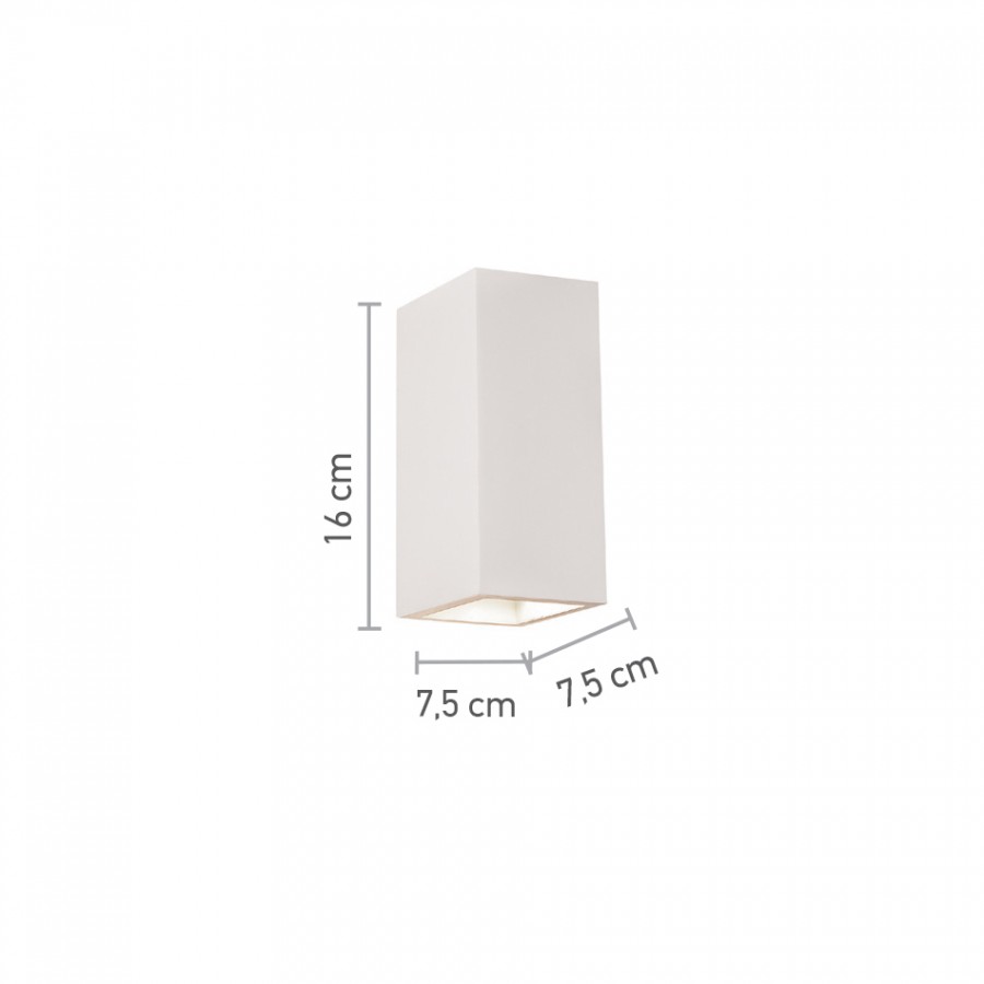 InLight Επιτοίχιο φωτιστικό λευκό από γύψο 2XGU10 D:16cm (43033)