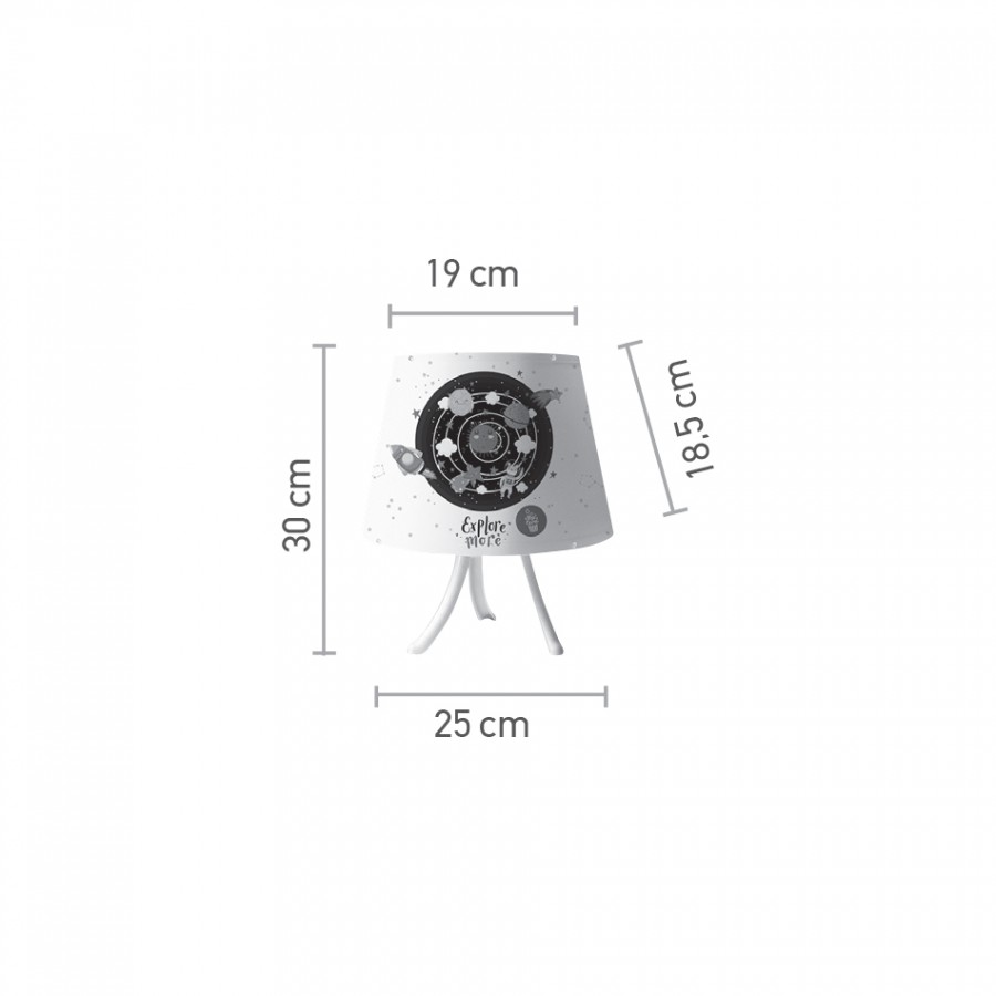 InLight Επιτραπέζιο φωτιστικό από λευκό μέταλλο και καπέλο D:30cm (3028)