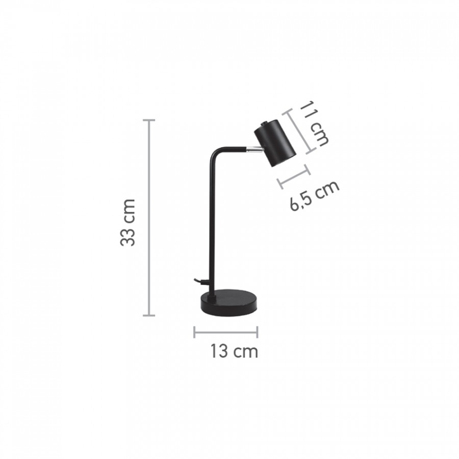 InLight Επιτραπέζιο φωτιστικό σε μαύρο χρώμα 1XGU10 D:33cm (3015-BL)