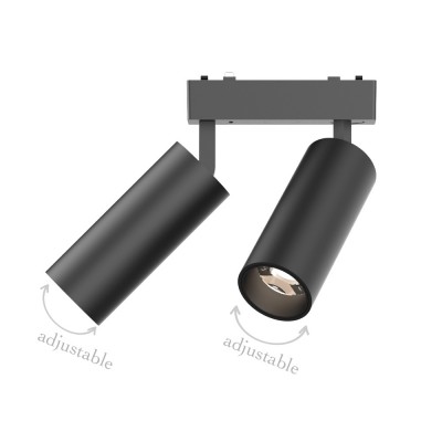InLight Φωτιστικό LED 2x9W 3CCT για Ultra-Thin μαγνητική ράγα σε μαύρη απόχρωση D:16cmX4,4cm (T05205-BL)