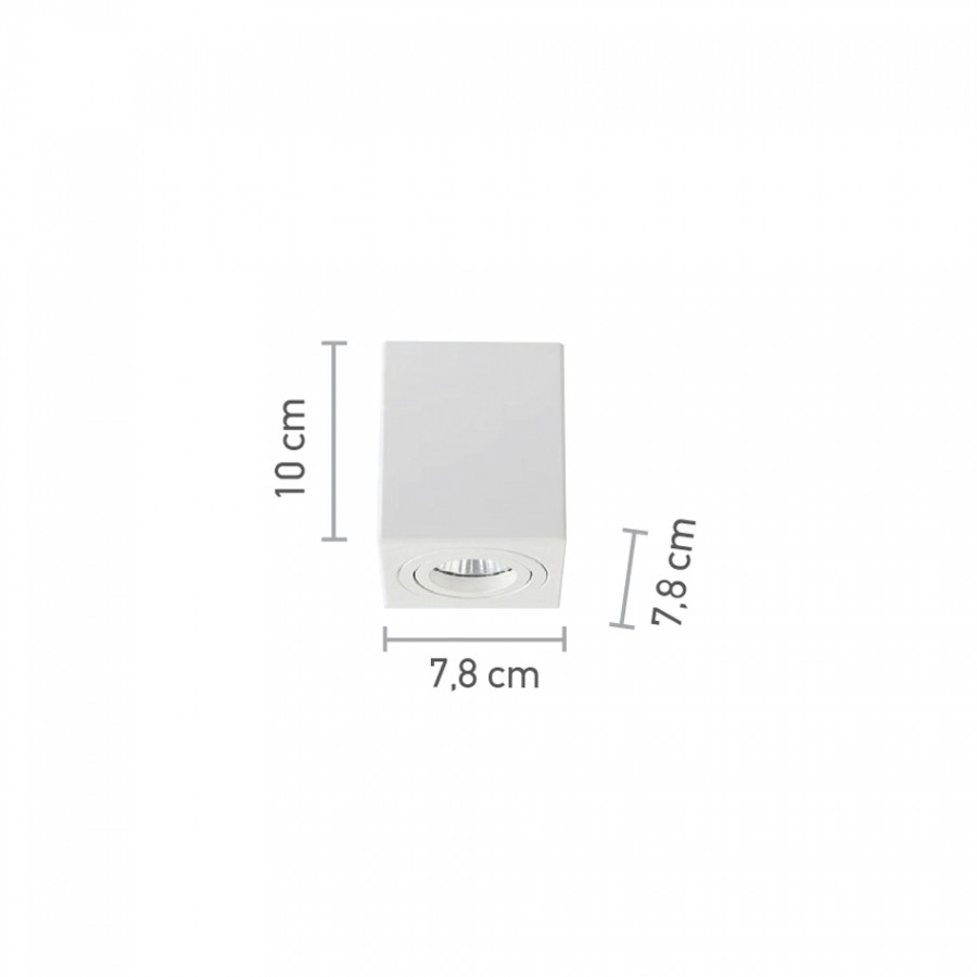 InLight Φωτιστικό οροφής από λευκό μέταλλο 1XGU10 D:7,8cm (42026-WH)