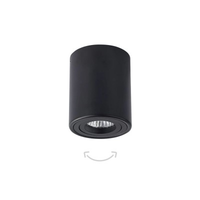 InLight Φωτιστικό οροφής από μαύρο μέταλλο 1XGu10 D:7,8cm (42025-BL)