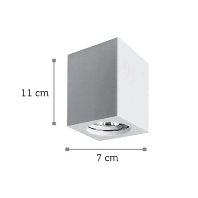 InLight Φωτιστικό οροφής λευκό από γύψο 1XGU10 D:7cm (42165)