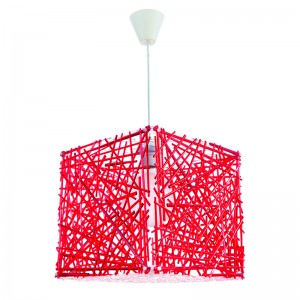 InLight Κρεμαστό φωτιστικό από κόκκινο plexiglass 1XE27 D:30cm (4339-Κόκκινο)