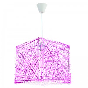 InLight Κρεμαστό φωτιστικό από ροζ plexiglass 1XE27 D:30cm (4339-Ροζ)
