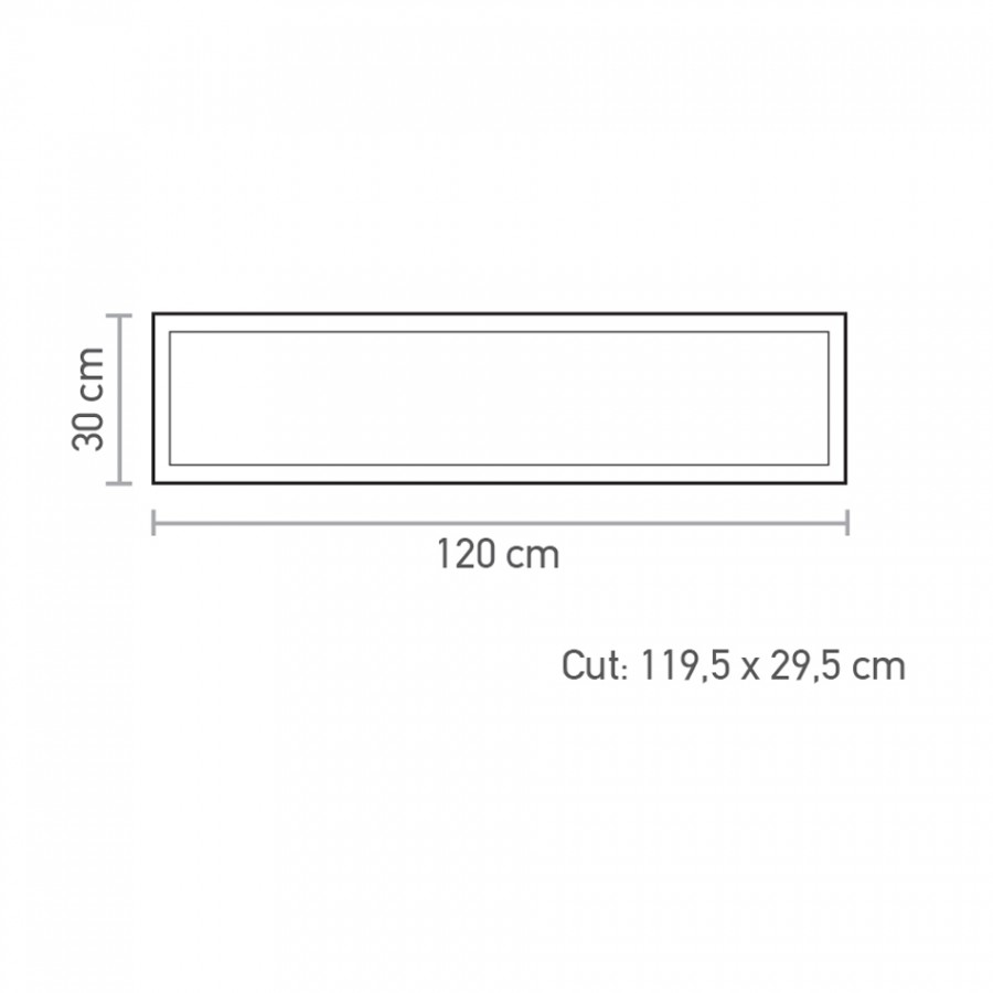 InLight LED Panel 48watt Backlight Παραλληλόγραμμο 4000Κ Φυσικό Λευκό D:120cmX30cm (2.48.03.2)