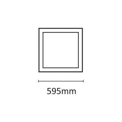 InLight LED Panel 48watt Τετράγωνο 4000Κ Φυσικό Λευκό D:59,5cm (2.48.01.2)