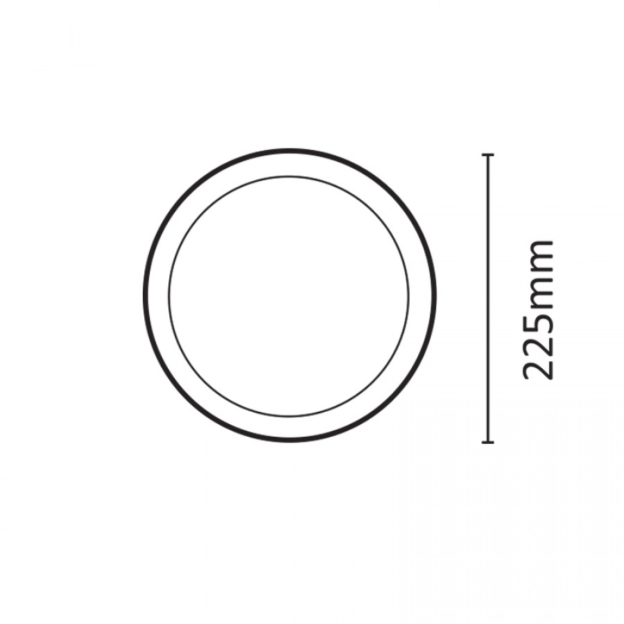 InLight LED Slim Panel 20watt Στρογγυλό 3000Κ Θερμό Λευκό D:22,5cm (2.20.02.1)