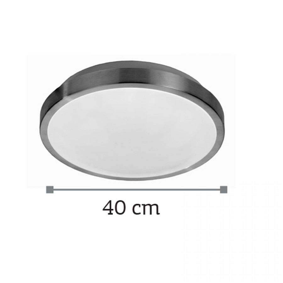 InLight Πλαφονιέρα οροφής LED 24W 3CCT από ασημί ματ ακρυλικό D:40cm (42159-Β-Ασημί Ματ) InLight Πλαφονιέρα οροφής LED 24W 3CCT από ασημί ματ ακρυλικό D:40cm (42159-Β-Ασημί Ματ)