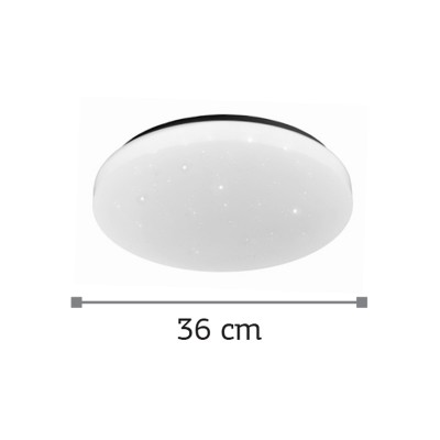 InLight Πλαφονιέρα οροφής LED 24W 4000K από λευκό ακρυλικό D:36cm (42162-Γ-Λευκό)