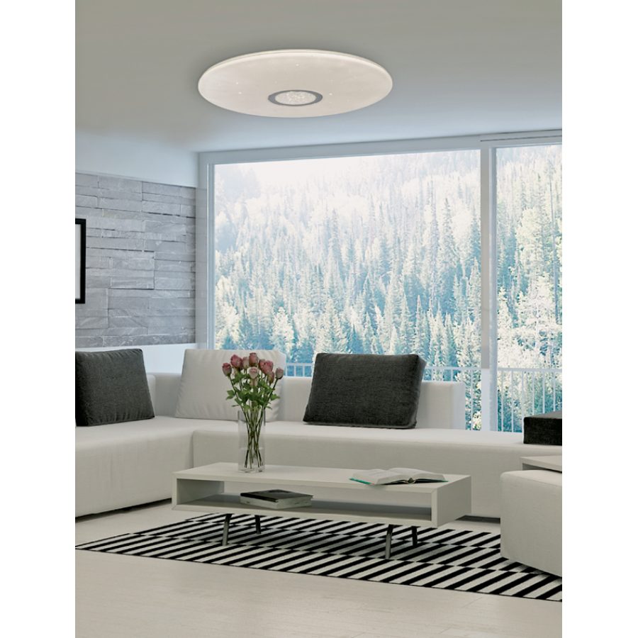 InLight Πλαφονιέρα οροφής LED 32W 4000K από λευκό ακρυλικό D:50cm (42161-Α-Λευκό)