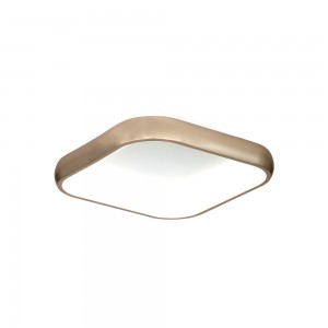 InLight Πλαφονιέρα οροφής LED 78W 3CCT από χρυσαφί μέταλλο και λευκό ακρυλικό D:45cm (42031-Golden)