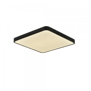 InLight Πλαφονιέρα οροφής LED 96W 3CCT (by switch on base) από μαύρο μέταλλο και ακρυλικό D:50cm (42034-Black)